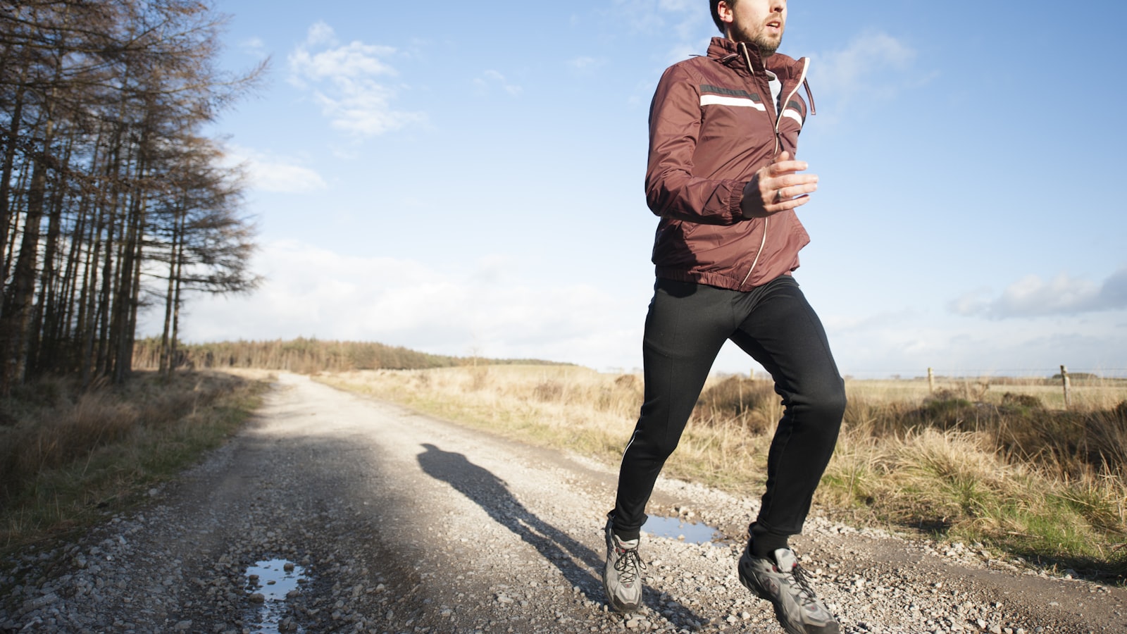 Runner reflecting after a race